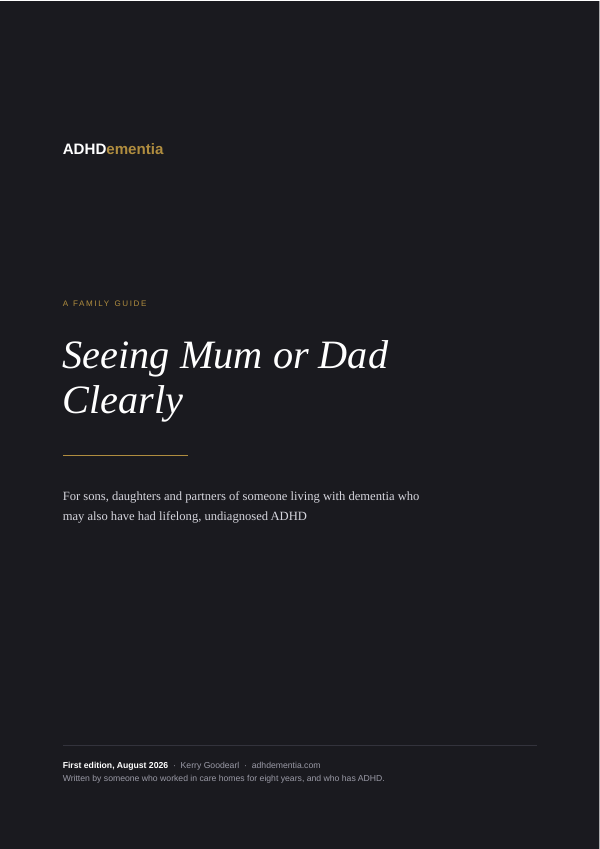 Cover of the family guide, Seeing Mum or Dad Clearly